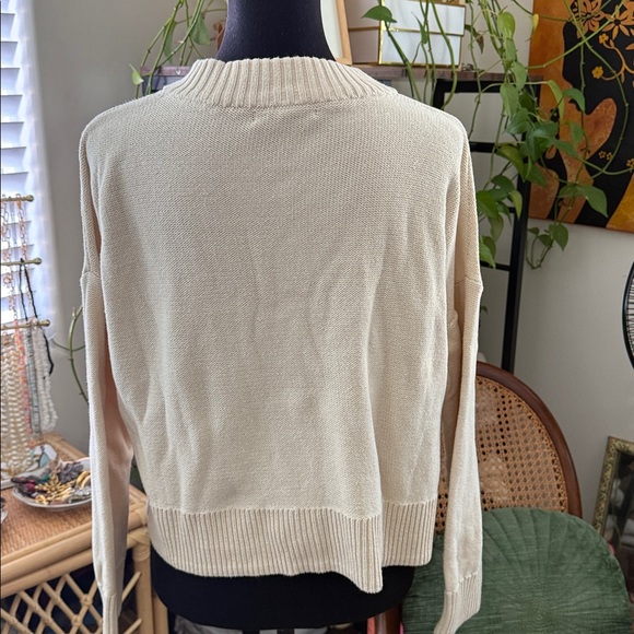 Madewell Broadway Cream Cotton Knit Button Up Cardigan Sweater - Picture 2 of 4
